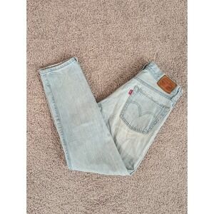 Levi's 501 Jeans High Rise Crop Jeans Button Fly Split Hem Women's 26x28